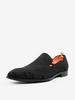 Herren-Loafer-Schuhe schwarz quadratische Zehenpartie Pailletten-Stoff Slip-on-Schuhe für Kleid Abschlussball Party Hochzeit