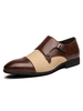 Herren Loafer Schuhe Bequeme Mönchsriemen Braun Lederschnalle Slip-On Abendschuhe Partyschuhe