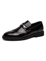 Herren Loafer Schuhe Bequemes PU-Leder Round Toe Monk Strap Slip-On