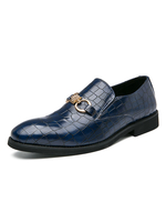 Herren Loafer Schuhe Cosy PU Leder Metall Details Slip-On Low-Tops Freizeitschuhe