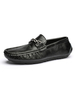 Herren Loafer Schuhe Cosy PU Leder Mönch Strap Slip-On Schwarz Casual Flache Schuhe
