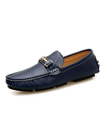 Herren Loafer Schuhe Kuscheliges PU Leder Metall Details Slip-On