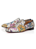 Herren Loafer Schuhe Mode PU Ledernieten Artwork Slip-On Spike Loafers