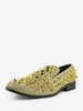 Herren Loafer Schuhe Obermaterial aus Micro-Wildleder mit Spikes und Nieten Slip-On Abschlussball Party Hochzeitsschuhe