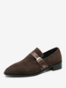 Herren Loafer Schuhe PU Leder Monk Strap Slip-On