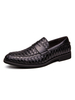 Herren Loafer Schuhe Schwarz Bequeme Leder Monk Strap Slip-On