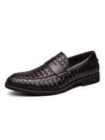 Herren Loafer Schuhe Schwarz Bequeme Leder Monk Strap Slip-On