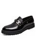 Herren Loafer Schuhe Schwarz Bequeme PU Leder Slip-On Runde Zehen Low-Tops Casual Flache Schuhe