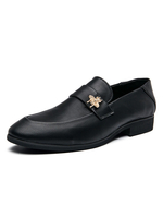 Herren Loafer Schuhe Schwarz Gemütliche PU Leder Slip On Low Tops Freizeitschuhe