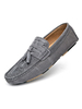 Herren Loafer Schuhe Slip-On Metall Details Runde Zehen Wildleder Leder Flache Schuhe