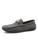 Herren Loafer Schuhe Slip-On Metalldetails Runde Zehe PU-Leder Freizeitschuhe