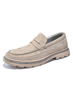 Herren Loafer Schuhe Slip-On Mönchsriemen Round Toe Pigskin Upper Herrenschuhe