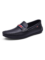 Herren Loafer Schuhe Slip-On Mönchsriemen Round Toe PU Leder Schwarz Casual Flache Schuhe