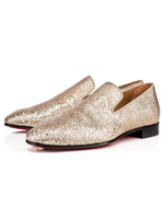 Herren Loafer Schuhe Slip-On Round Toe Glitter Schuhe