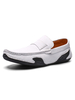 Herren Loafer Schuhe Slip-On Runde Zehen Rindsleder Herrenschuhe