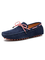 Herren Loafer Schuhe Slip-On runde Zehen Wildleder Leder Chic Loafers