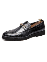 Herren Loafer Slip-On Artwork Runde Kappe Lackleder Herrenschuhe