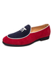 Herren Loafer Slip-On Farbblock Round Toe Wildleder Leder Modeschuhe