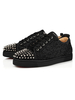 Herren Low Top Skateschuhe Cosy Sequined Glitter Round Toe Studded Sneakers