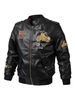 Herren Military Style Vintage Lederjacken verdicken Bomberjacke