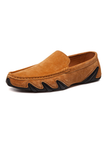 Herren Mokassin Slipper Slip-On Round Toe Wildleder Fahrschuhe