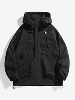 Herren Outdoorjacke Mountain Style mit Kapuze und langen Ärmeln