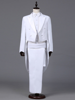 Herren Palace Langarm-Smoking-Kleidung Retro-Performance-Kostüme