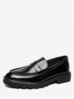 Herren Penny Loafers mit Profilsohle Schlupfschuhe für Abschlussball und Hochzeit