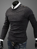 Herren Pullover aus Baumwolle mit Rundhalsausschnitt