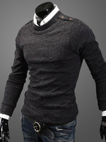 Herren Pullover aus Baumwolle mit Rundhalsausschnitt