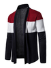 Herren Pullover Cardigan Color Block Langarm Strickwaren