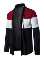 Herren Pullover Cardigan Color Block Langarm Strickwaren