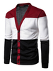 Herren Pullover Cardigans Color Block Langarm Strickwaren