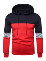 Herren Pullover Hoodies Langarm Color Block Hooded Sweatshirt