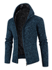 Herren Pullover Strick Relaxed Fit Kapuzen Herbst Dunkelblau Pullover Pullover