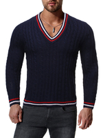 Herren Pullover Strickwaren mit V-Ausschnitt Pullover für Herbst und Winter