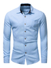 Herren Regular Fit 100% Baumwolle Bedrucktes Hemd In Blau