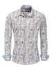 Herren Regular Fit 100% Baumwolle Shirts mit All Over Print