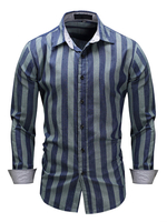 Herren Regular Fit Hemd aus 100% Baumwolle mit Streifen