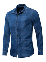 Herren Regular Fit Jeanshemd In Blau