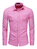 Herren Regular Fit Kariertes Hemd aus 100% Baumwolle in Pink