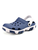 Herren Sandalen Slip-On Farbblock PU Leder EVA Sohle Low-Tops Casual Blue Clogs Schuhe