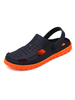 Herren Sandalen Slip-On Farbblock PU Leder EVA Sohle Orange Clogs