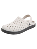 Herren Sandalen Slip-On PU Leder EVA Sohle Hellgrau Clogs Schuhe