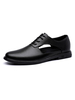 Herren Sandalen Slip-On Rindsleder Gummisohle Schwarz Flache Absätze