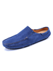 Herren Sandalen Slip-On Wildleder Leder Gummisohle Einfarbig Herren Slipper