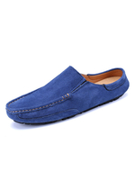 Herren Sandalen Slip-On Wildleder Leder Gummisohle Einfarbig Herren Slipper