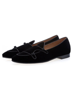 Herren Schwarz Loafers 2020 Velvet Runder Zeh Designed Slip On Schuhe Casual Schuhe