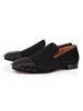 Herren Schwarzes Kleid Loafer Schuhe Slip-On Schuhe Mit Spikes