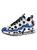 Herren Sneakers Bequeme Mesh Round Toe Dots Blue Low Tops Herrenschuhe